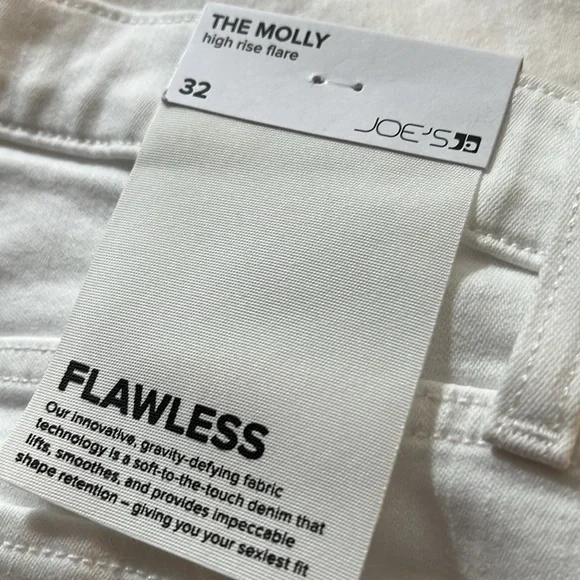 NWT $188 Joe’s Jeans WHITE The Molly high rise flare (bin 46) - Picture 10 of 10